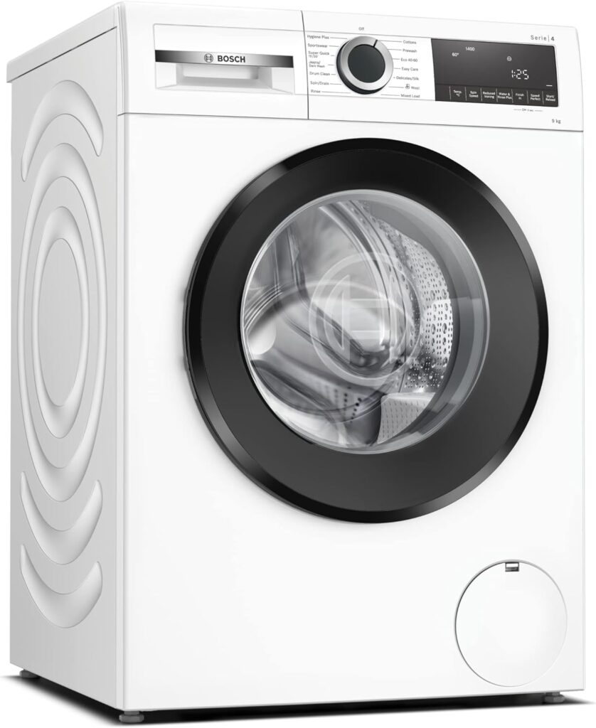 Bosch Home Kitchen Appliances Bosch WGG04409GB Washing Machine with 9kg Capacity, SpeedPerfect, Hygiene Plus, ActiveWater Plus, EcoSilence Drive, White, Freestanding [Energy Class A]