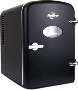 koolatron retro 4l 6 can portable mini fridge compact refrigerator for bedroom skincare cosmetic beauty personal cooler 1 5