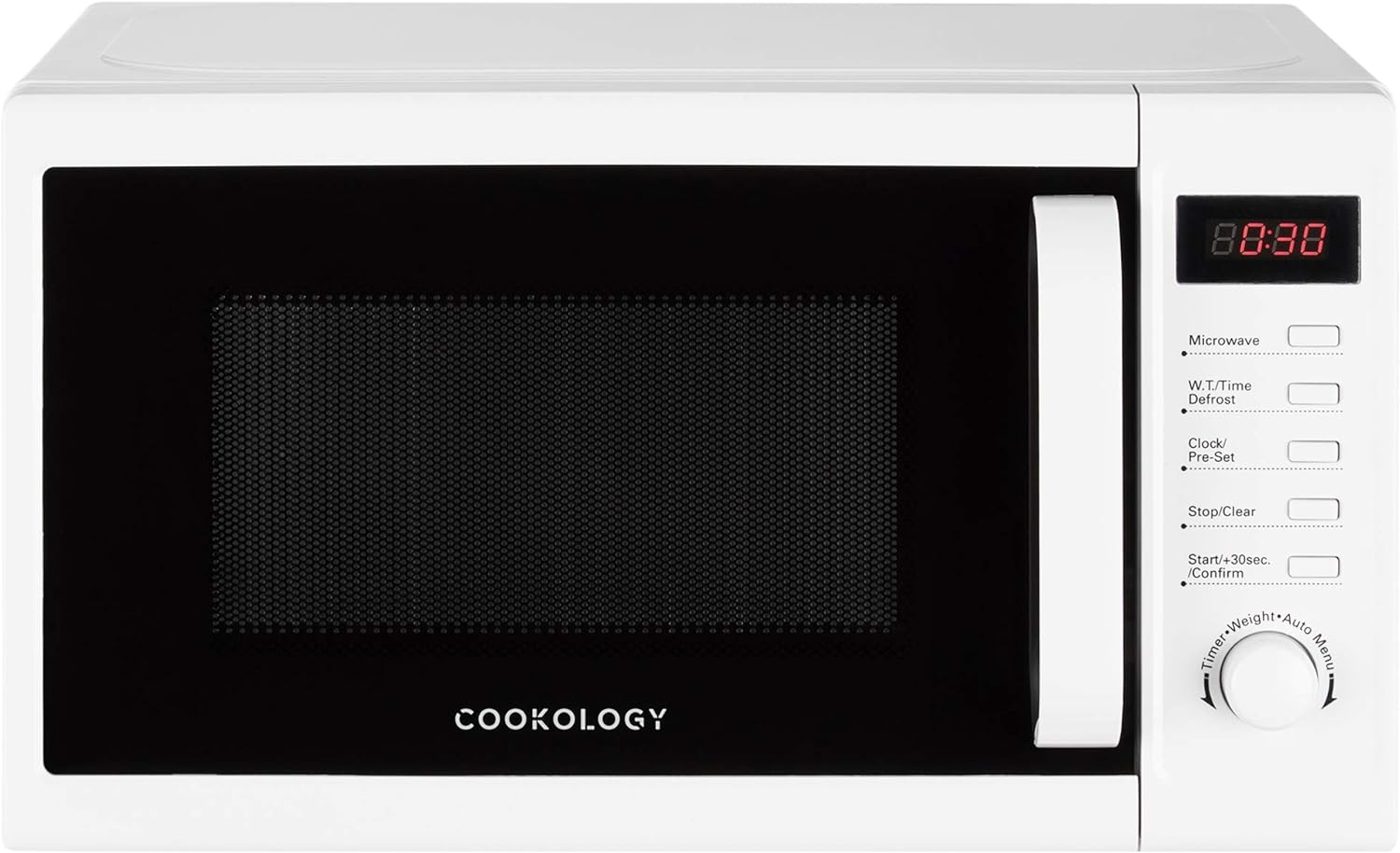 Cookology CFSDI20LBK Digital 800W Freestanding Microwave, 20 Litre Capacity with 25cm Turntable, Features Weight and Time Quick Defrost Setting and 8 Cooking Functions - in Black