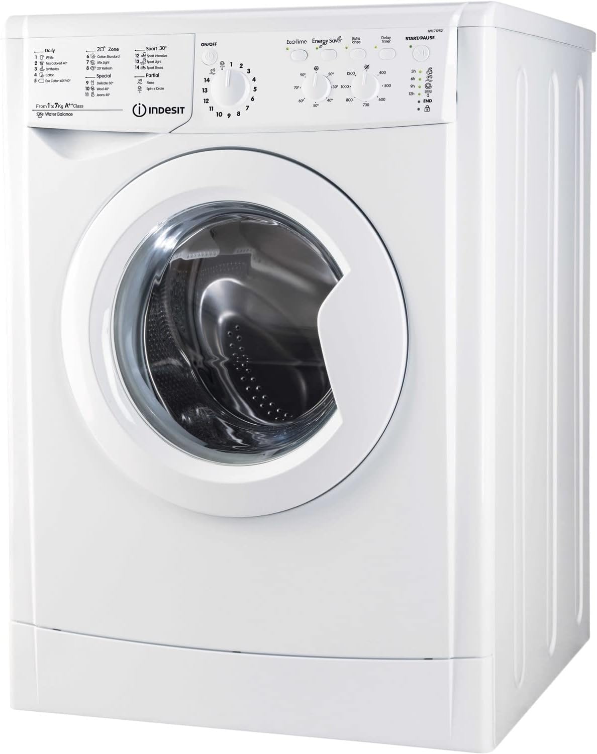 EcoTime 7kg 1200rpm Freestanding Washing Machine - White [Energy Class E]