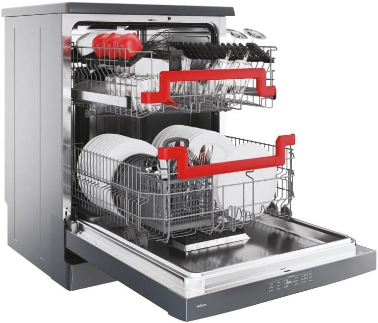 Hoover HF 6E3DFA-80 Freestanding Fullsize Dishwasher, 16 Place Settings, 9 Programmes, WIFI Connectivity, Anthracite [Energy Class E]